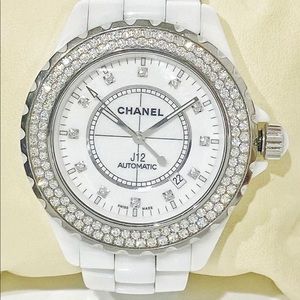 Authentic Chanel J12 /Diamond Bezel